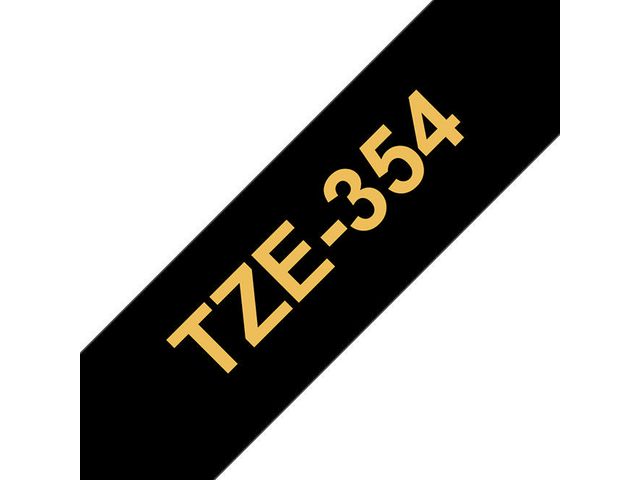 Brother Tape TZE354 24mm guld på svart, st