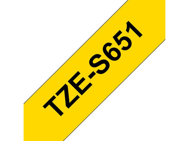 Brother Tape TZES651 24mm svart/gul, st