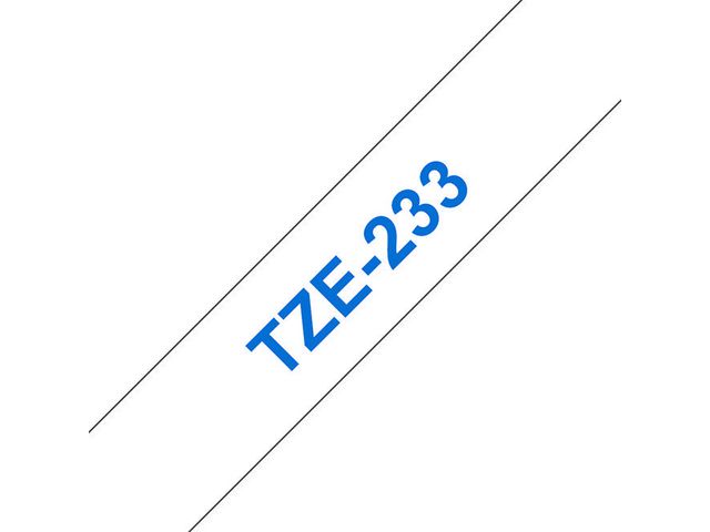 Brother Tape TZE233 12mm blå på vit, st
