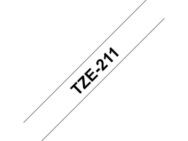 Brother Tape TZE211 6mm svart på vit, st