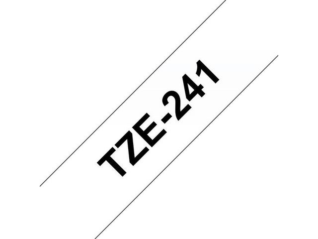 Brother Tape TZE241 18mm svart på vit, st