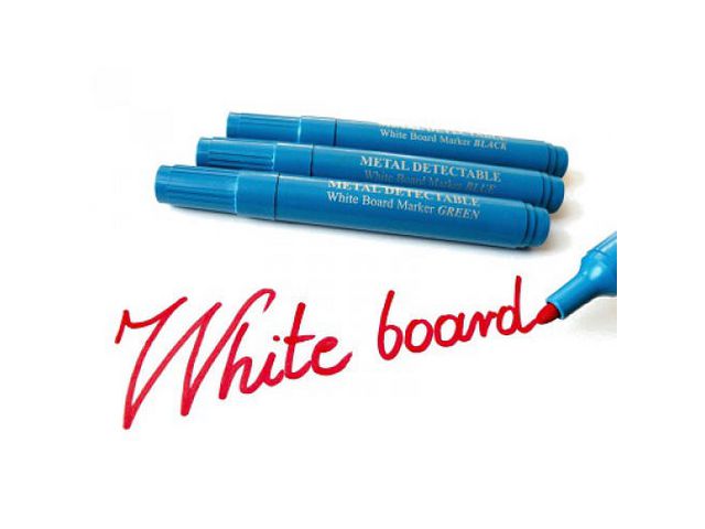 Whiteboardpenna detekterbar rund svart, st