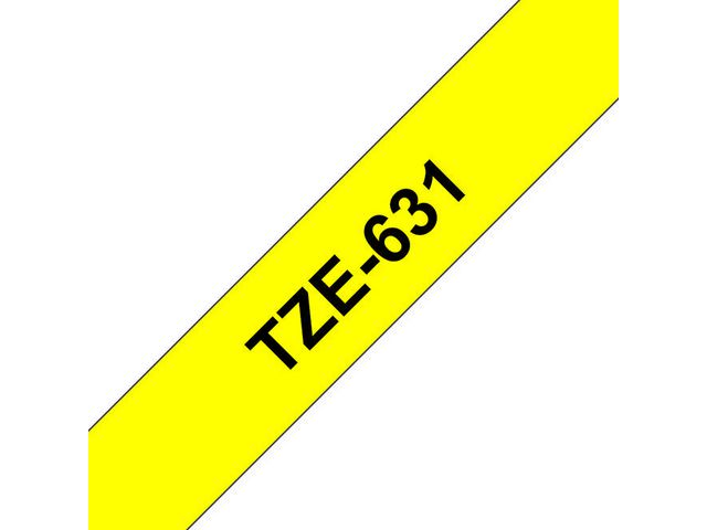 Brother Tape TZE631 12mm svart på gul, st