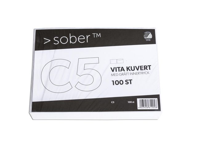 SOBER® Kuvert C5 162x229mm remsa, fp om 100 st