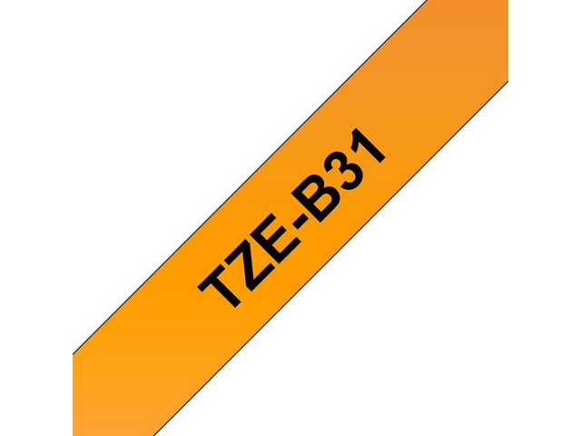 Brother Tape TZEB31 12mm svart på orange, st