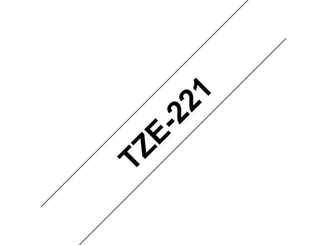 Brother Tape TZE221 9mm svart på vit, st