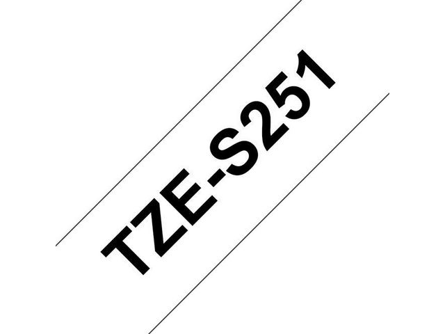 Brother Tape TZES251 24mm svart på vit, st