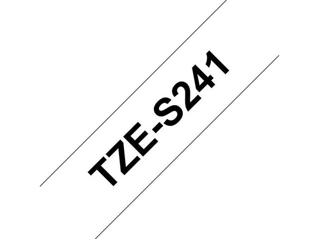 Brother Tape TZES241 18mm svart på vit, st