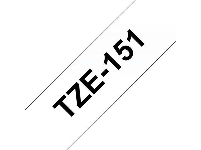 Brother Tape TZE151 24mm svart på klar, st
