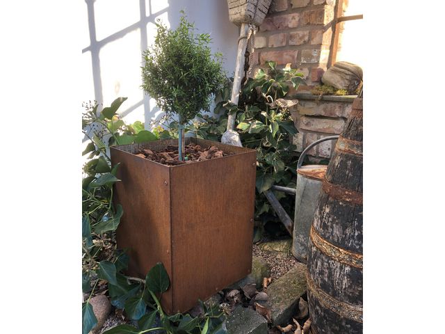 L-kruka utan botten corten 30x30x40cm, st