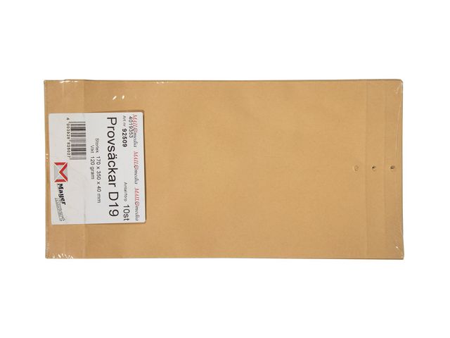 MAILmedia® Provpåse D19 160x340mm hålborrad klaff, fp om 10 st