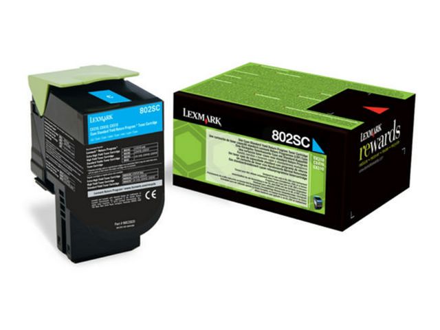 Lexmark Toner LEXMARK 80C2SCE 2K Cyan, st