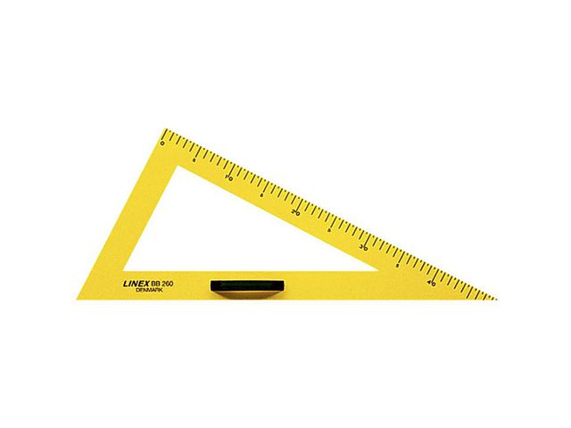 Linex Taveltriangel 30/60 50cm plast gul, st
