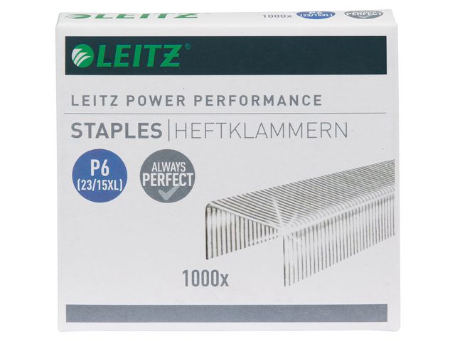 Leitz Power Performance P6 häftklammer 23/15 XL 1000st, fp om 1000 st