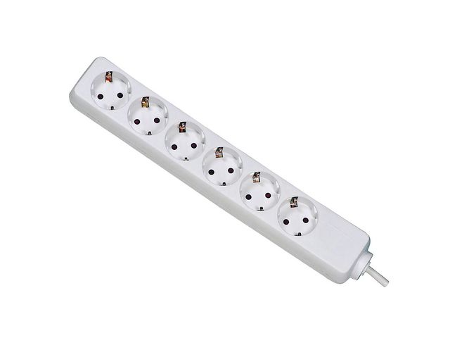 LANAB DESIGN Grenuttag Cubic 6 uttag vit, st