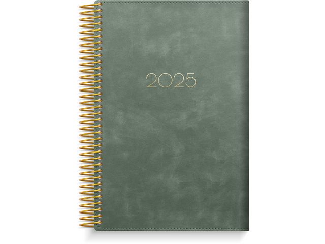 Burde Kalender 2025 Dagbok Twist grön, st