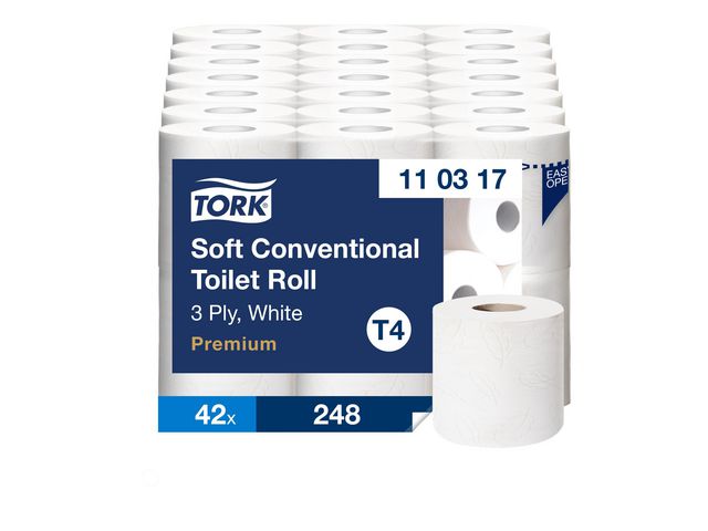 Tork Toalettpapper Premium T4 3-lager vit, fp om 7 x 6 rullar