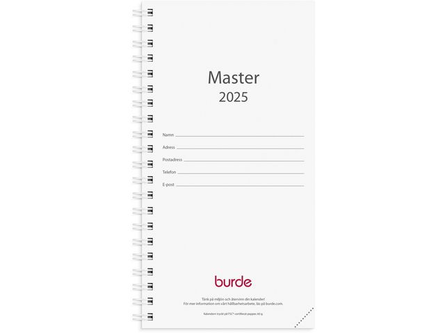 Burde Kalender 2025 Master refill, st