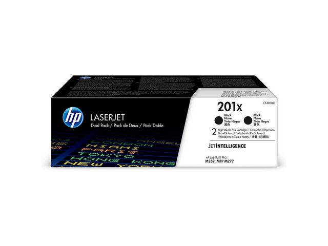 HP Toner CF400XD 201X 5,6K Svart 2/FP, fp om 2 st