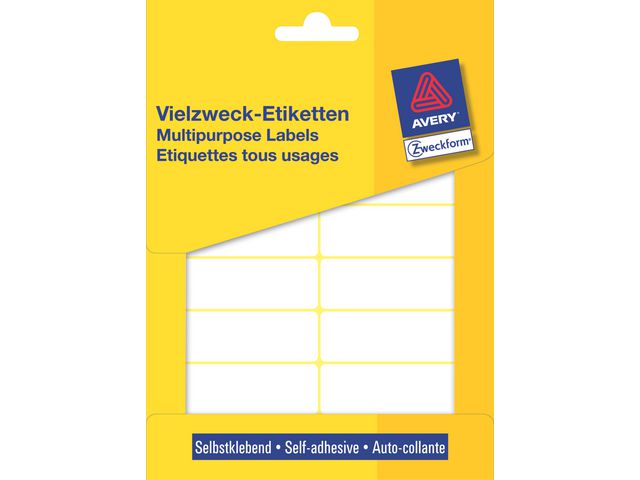 Avery Etikett M/PURPOSE  62X19mm, fp om 392 st