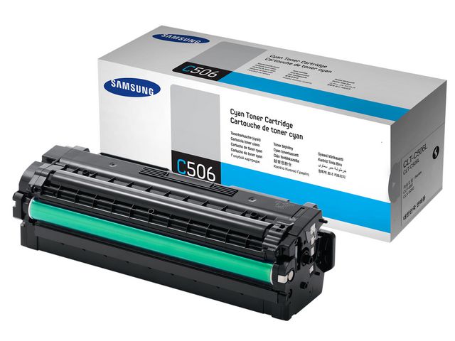 Samsung Tonerkassett, CLT-C506L, SU038A, cyan, singelförpackning, hög kapacitet, st