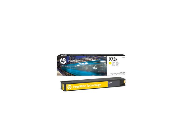 HP PageWide 973X bläckpatron, gul, singelförpackning, hög kapacitet, st