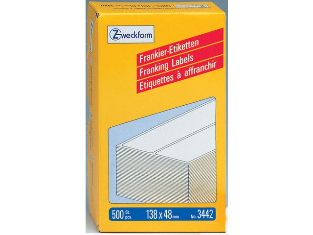 Avery Etikett Frankering 138x48mm, fp om 500 st