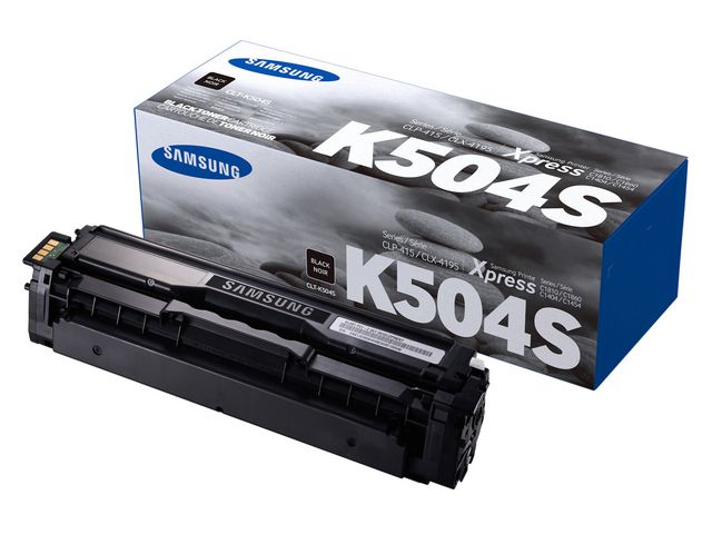 Samsung Toner, CLT-K504S, SU158A, svart, singelförpackning, st