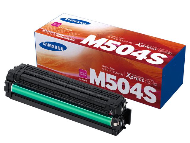 Samsung Toner, CLT-M504S, magenta, singelförpackning, SU292A, st