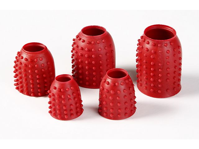 Fingerborg för sedelräkning nr. 6, gummi, 22 mm, röd, fp om 20 st