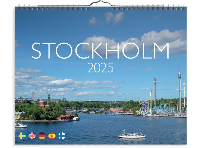 Burde Väggkalender 2025 Stockholm, st