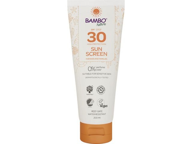 BAMBO Solskyddskräm SPF30 200ml, flaska om 200 ml