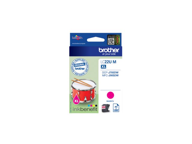 Brother Bläckpatron LC22UM Magenta, st