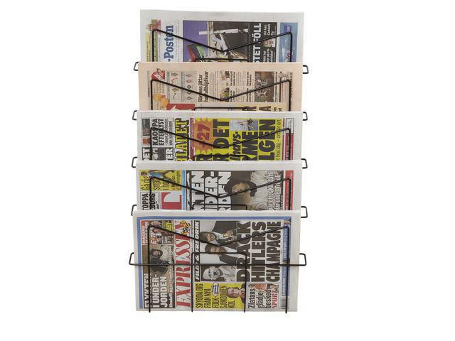Eclipse Tidningsställ 5-fack svart, st