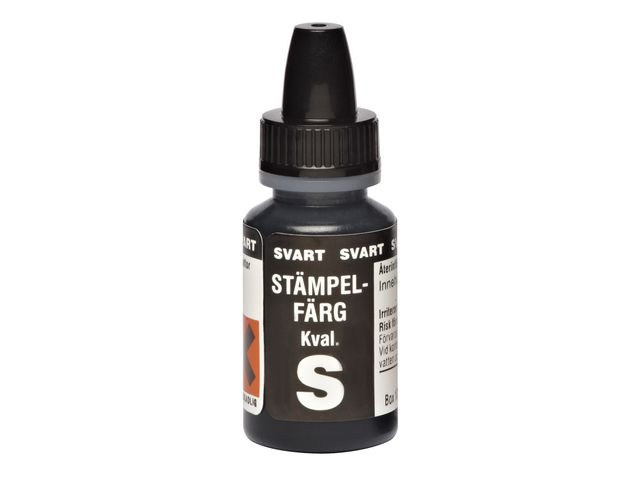 Stämpelfärg självfärgande 10ml svart, st
