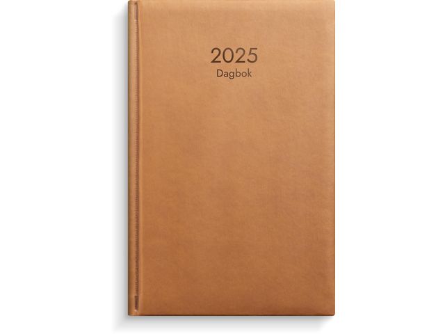 Burde Kalender 2025 Dagbok cognac konstläder, st