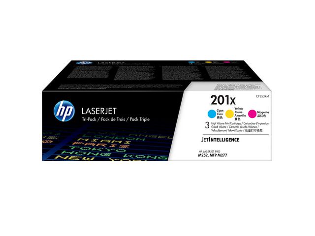 HP Toner CF253XM 201 6,9K CMY 3/FP, fp om 3 st