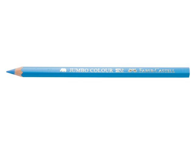 Faber-Castell Färgpenna, Jumbo, sexkantig pennkropp, ljusblå, fp om 12 st