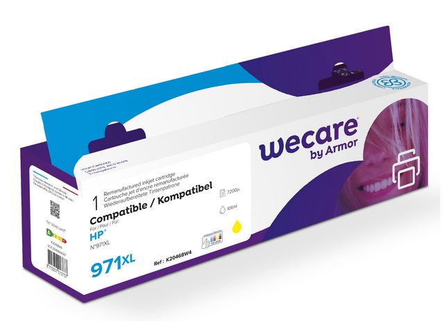 Wecare Bläckpatron 971XL gul, st