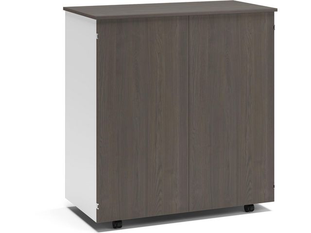 LANAB DESIGN Arbetsplats Cubic vit/mörk ask, st