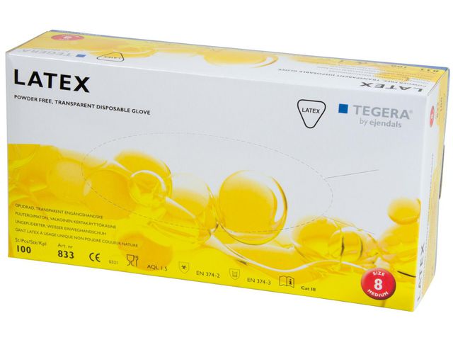 TEGERA Latexhandske 833 10, fp om 100 st