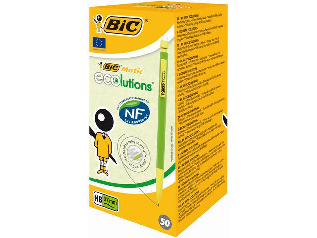 BIC® Stiftpenna, Matic ECOlutions, 0,7mm HB-stift, grön pennkropp, st