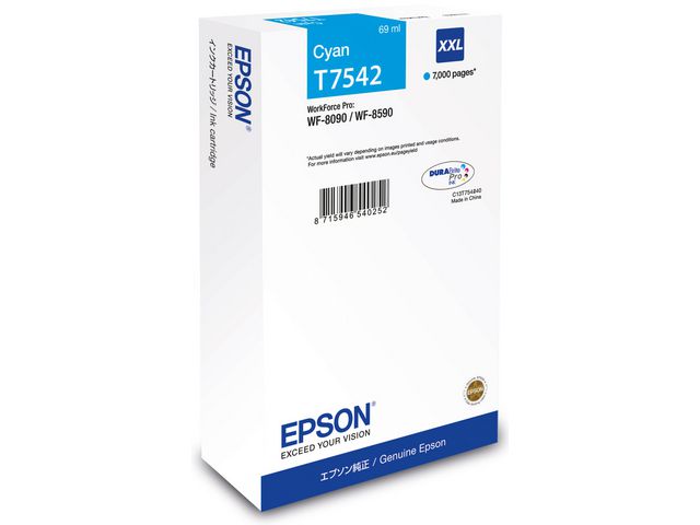 Epson Bläckpatron C13T754240 XXL Cyan, st