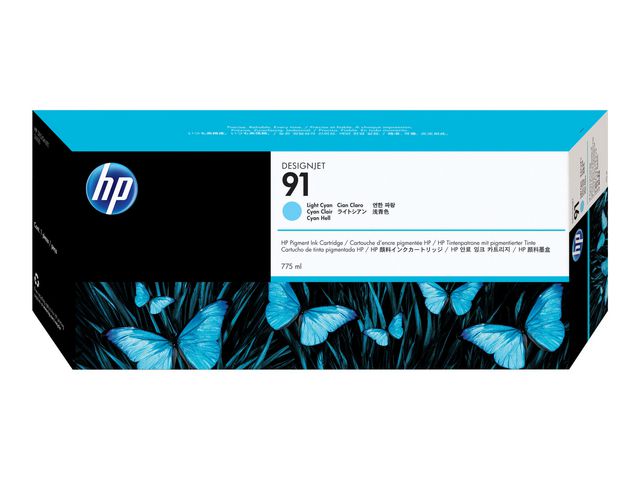 HP Bläckpatron C9470A 91 Ljuscyan, st