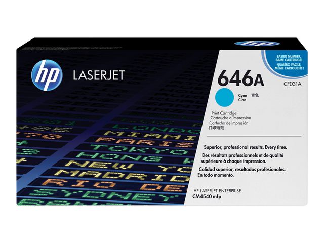 HP Toner CF031A 646A 12,5K Cyan, st
